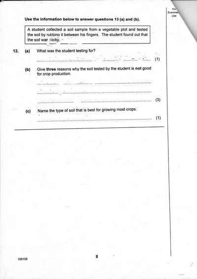 Agriculture PSLE 2015 Paper 1, page 4: foot and mouth disease and weathering diagram