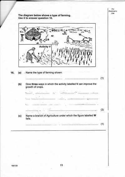 Agriculture PSLE 2015 Paper 1, page 8: soil testing questions