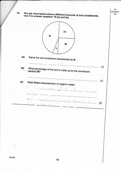 Agriculture PSLE 2015 Paper 1, page 12: field crop table question